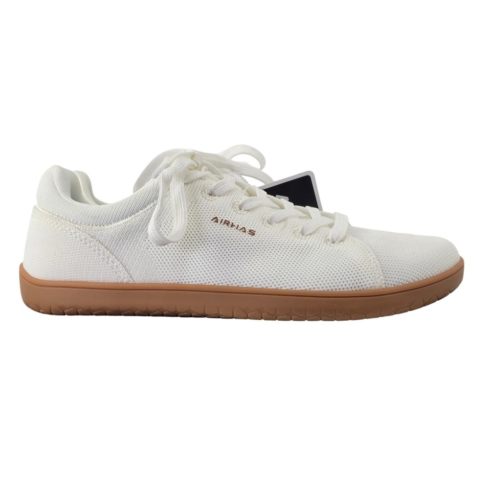 AIRHAS Womens Minimalist Barefoot Shoes White Gum Sole‎ Wide Toe Box US 6.5 NEW